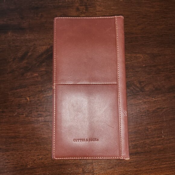 Cutter an Buck Brown leather Travel Passport Wallet 9 X 4.5" - Picture 2 of 4